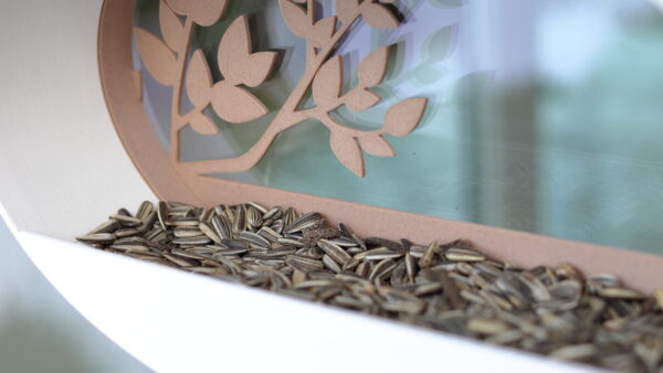 Window Bird Feeder Oasis Leaf Zoomed